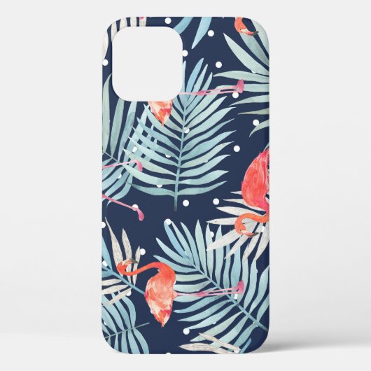 Coques Case-Mate iPhone Flamant rose Aquarelle : Pink Tropical Elegance. (Verso)