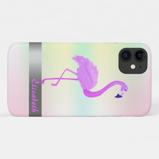 Coques Case-Mate iPhone Flamant rose Cool tendance Holographic Iridescente (Dos (Horizontal))