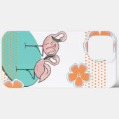 Coques Case-Mate iPhone Flamant rose côté piscine (Verso (horizontal))