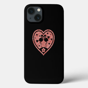 Case-Mate iPhone Case Flamant rose de coeur texturé Amour Coque-coque ip