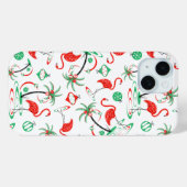 Coques Case-Mate iPhone Flamant rose de Noël rouge Multi iPhone (Verso (horizontal))