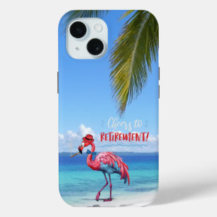 Coque Pour iPhone 15 Flamant rose de retraite sur Tropical Beach