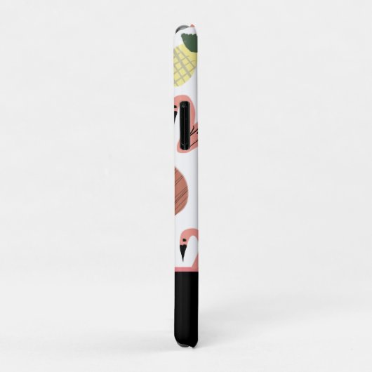 Coques Case-Mate iPhone Flamant rose d'été Doodles tirés à la main (Dos/Droite)