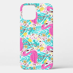 Case-Mate iPhone Case Flamant rose d'été tropical : éléments Motifs lumi