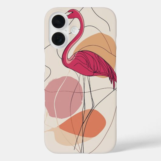 Coques Case-Mate iPhone Flamant rose en fleur (Verso)