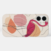 Coques Case-Mate iPhone Flamant rose en fleur (Verso (horizontal))
