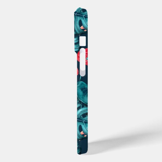 Coques Case-Mate iPhone Flamant rose et aquarelle du jardin tropical (Verso / Gauche)