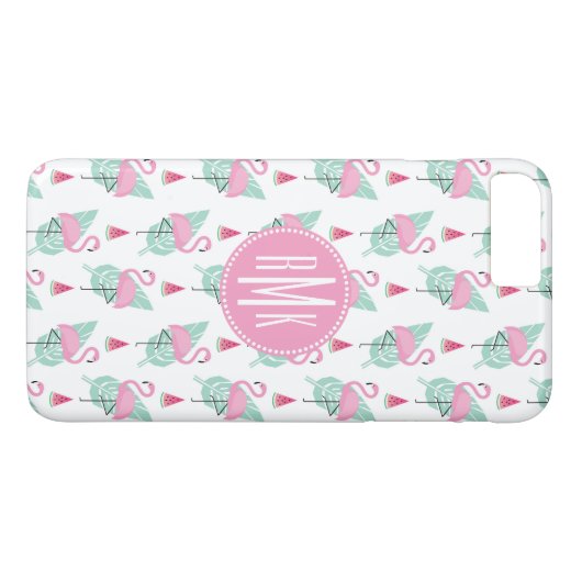 Coques Case-Mate iPhone Flamant rose et pasmelon Pastel Motif (Dos (Horizontal))