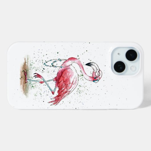 Coques Case-Mate iPhone Flamant rose fabuleux (Verso (horizontal))