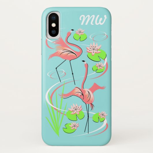 Coques Case-Mate iPhone Flamant rose Fandango Slim Duo monogramme iPhone 6 (Dos)