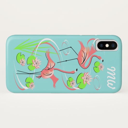 Coques Case-Mate iPhone Flamant rose Fandango Slim Duo monogramme iPhone 6 (Dos (Horizontal))