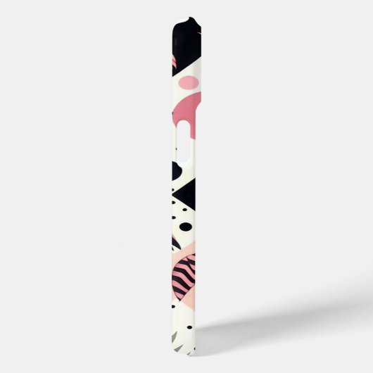 Coques Case-Mate iPhone Flamant rose mignon géométrique (Verso / Droite)