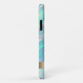 Coques Case-Mate iPhone Flamant Rose Moderne Opale Iridescent (Dos/Droite)