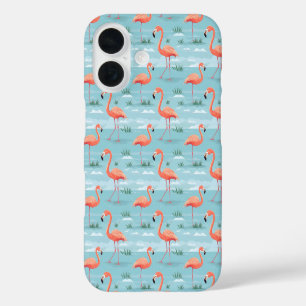 Coques iPhone 16 Flamant rose Motif