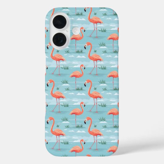 Coques Case-Mate iPhone Flamant rose Motif (Verso)