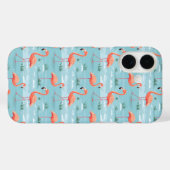 Coques Case-Mate iPhone Flamant rose Motif (Verso (horizontal))