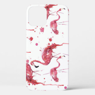 Case-Mate iPhone Case Flamant rose motif aquarelle, design dynamique.