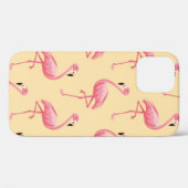 Coques Case-Mate iPhone Flamant rose motif arrière - plan transparent. Fla (Verso (horizontal))