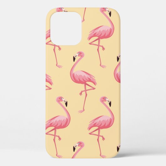 Coques Case-Mate iPhone Flamant rose motif arrière - plan transparent. Fla (Verso)