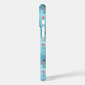 Coques Case-Mate iPhone Flamant rose Motif d'eau bleu (Verso / Gauche)