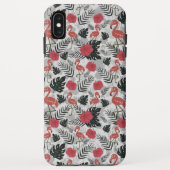 Coques Case-Mate iPhone Flamant rose motif sans couture avec arrière - pla (Dos)