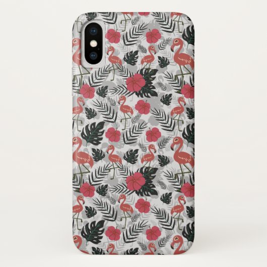 Coques Case-Mate iPhone Flamant rose motif sans couture avec arrière - pla (Dos)