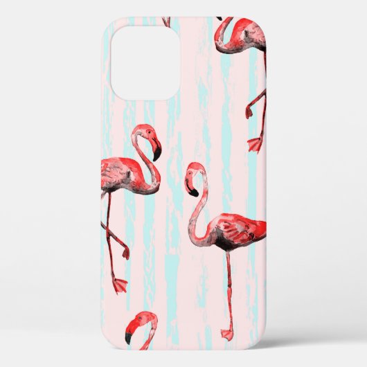 Coques Case-Mate iPhone Flamant rose motif transparent (Verso)