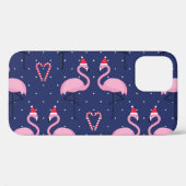 Coques Case-Mate iPhone Flamant rose Noël Casquette Candy Motif (Verso (horizontal))