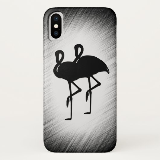 Coques Case-Mate iPhone Flamant rose noir et blanc (Dos)