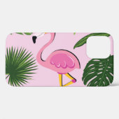 Coques Case-Mate iPhone Flamant rose Palm Feuille Tropical Design (Verso (horizontal))
