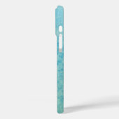 Coques Case-Mate iPhone Flamant rose rose Audubon sur aquarelle bleue (Verso / Gauche)
