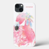 Coques Case-Mate iPhone Flamant rose rose chic personnalisé (Verso)