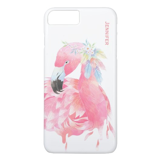 Coques Case-Mate iPhone Flamant rose rose chic Personnalisé iPhone 7 Plus (Dos)