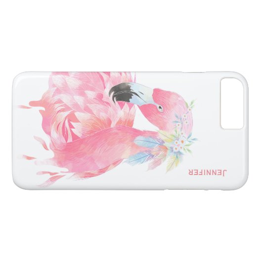 Coques Case-Mate iPhone Flamant rose rose chic Personnalisé iPhone 7 Plus (Dos (Horizontal))