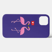 Coques Case-Mate iPhone Flamant rose Rose Comme Heart Pastel (Verso (horizontal))