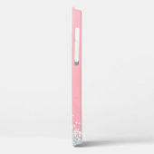 Coques Case-Mate iPhone Flamant rose rose monogramme (Verso / Gauche)