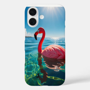 Coques iPhone 16 Flamant rose Rose Sous Le Ciel