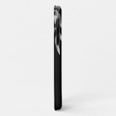 Coques Case-Mate iPhone Flamant rose rose tropical sur la plage noire Dram (Dos/Gauche)