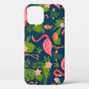 Case-Mate iPhone Case Flamant rose rose : Turquoise rayé Vintage
