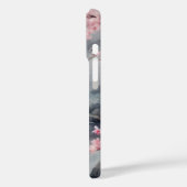 Coques Case-Mate iPhone Flamant rose sur couverture d'éclaboussure d'encre (Verso / Gauche)