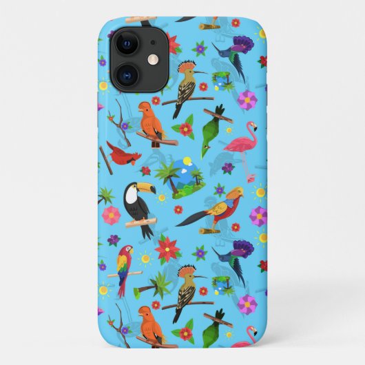 Coques Case-Mate iPhone Flamant rose Toucan Et Arara Motif Oiseaux Sans Me (Dos)