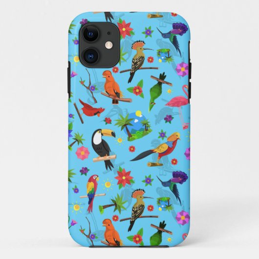 Coques Case-Mate iPhone Flamant rose Toucan Et Arara Motif Oiseaux Sans Me (Dos)