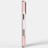 Coques Case-Mate iPhone Flamant rose tropical féminin avec Monogramme (Verso / Droite)