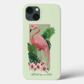 Coques Case-Mate iPhone Flamant Rose Tropical Feuilles de Palmier Vert Lys (Verso)