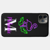 Coques Case-Mate iPhone Flamant rose Tropical Neon moderne Violet Flouresc (Dos (Horizontal))