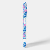 Coques Case-Mate iPhone Flamants avec fleurs roses monogrammées (Verso / Droite)