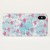 Coques Case-Mate iPhone Flamants gracieux et feuilles de monstère (Dos (Horizontal))