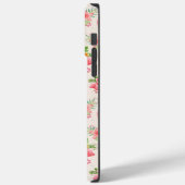 Coques Case-Mate iPhone Flamants mignons et fleurs tropicales (Verso / Gauche)