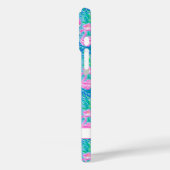Coques Case-Mate iPhone Flamants Rose Monogrammés Aquarelle (Verso / Gauche)