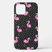 Coques Case-Mate iPhone flamants roses à pois (Verso)